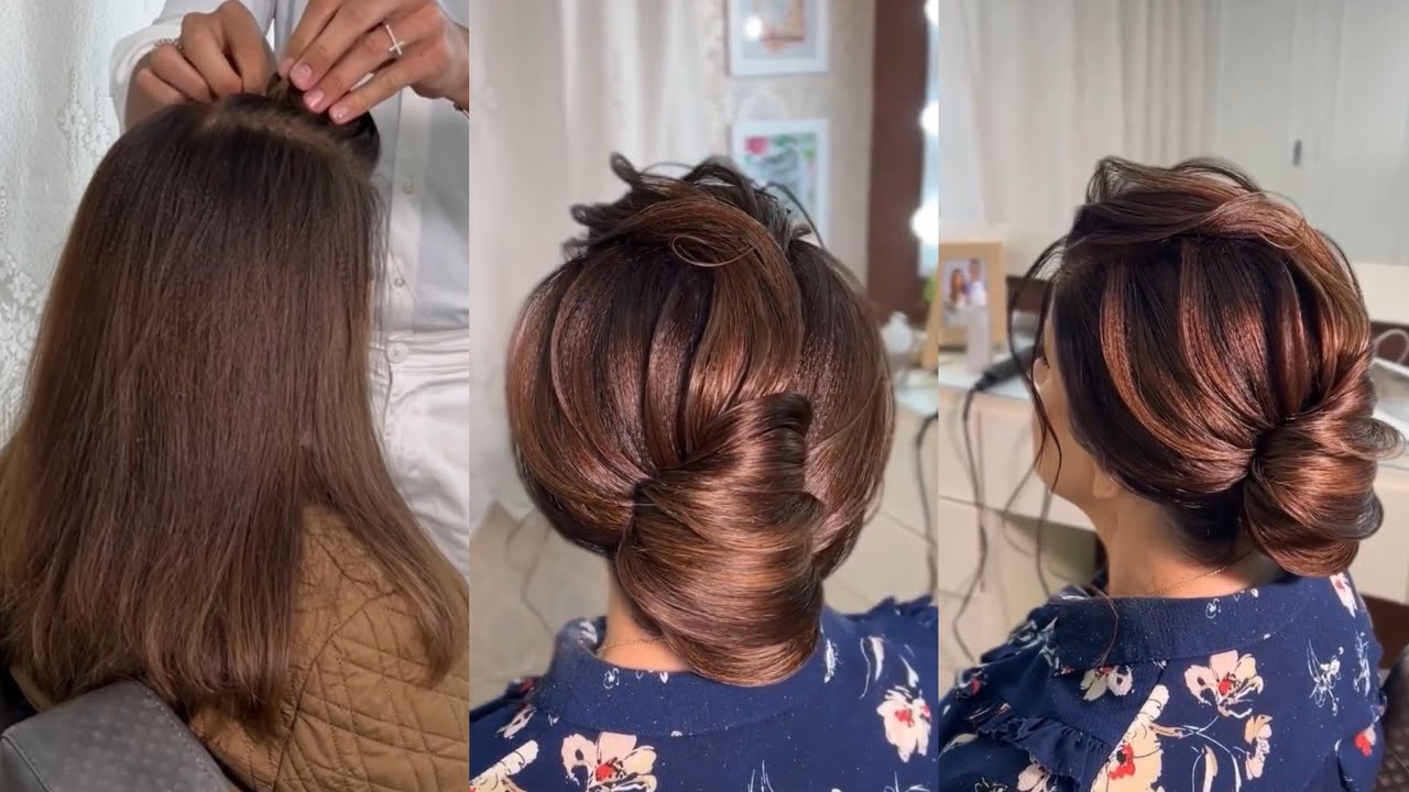 Penteado COQUE BAIXO em CABELO CURTO | LOW BUN hairstyle for SHORT HAIR