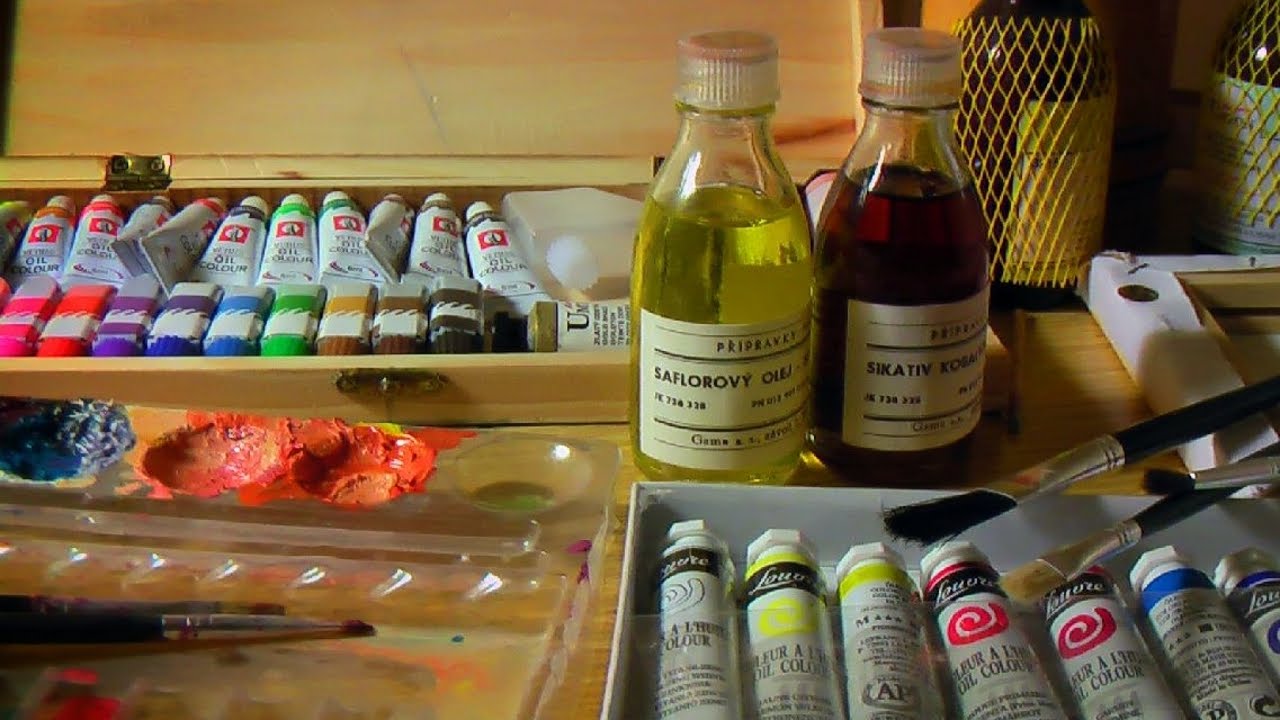 Los materiales que utilizo para pintar al óleo.
