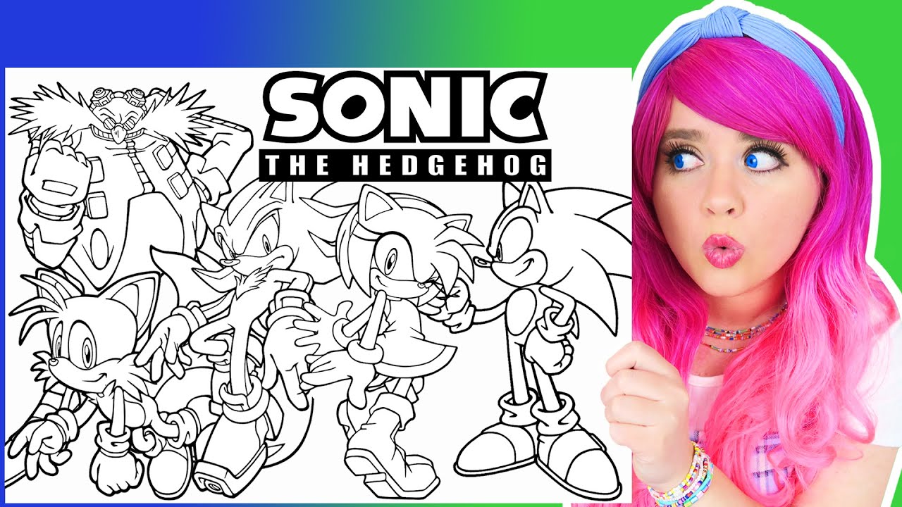 Coloring Sonic the Hedgehog Characters 🦔 Sonic, Shadow, Tails, Amy Rose & Robotnik Coloring Pages