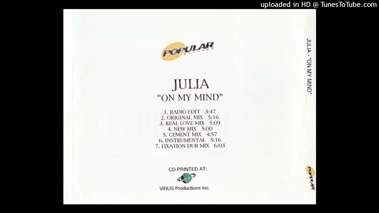 Julia - On My Mind (DJ Cliff's Euro Remix)
