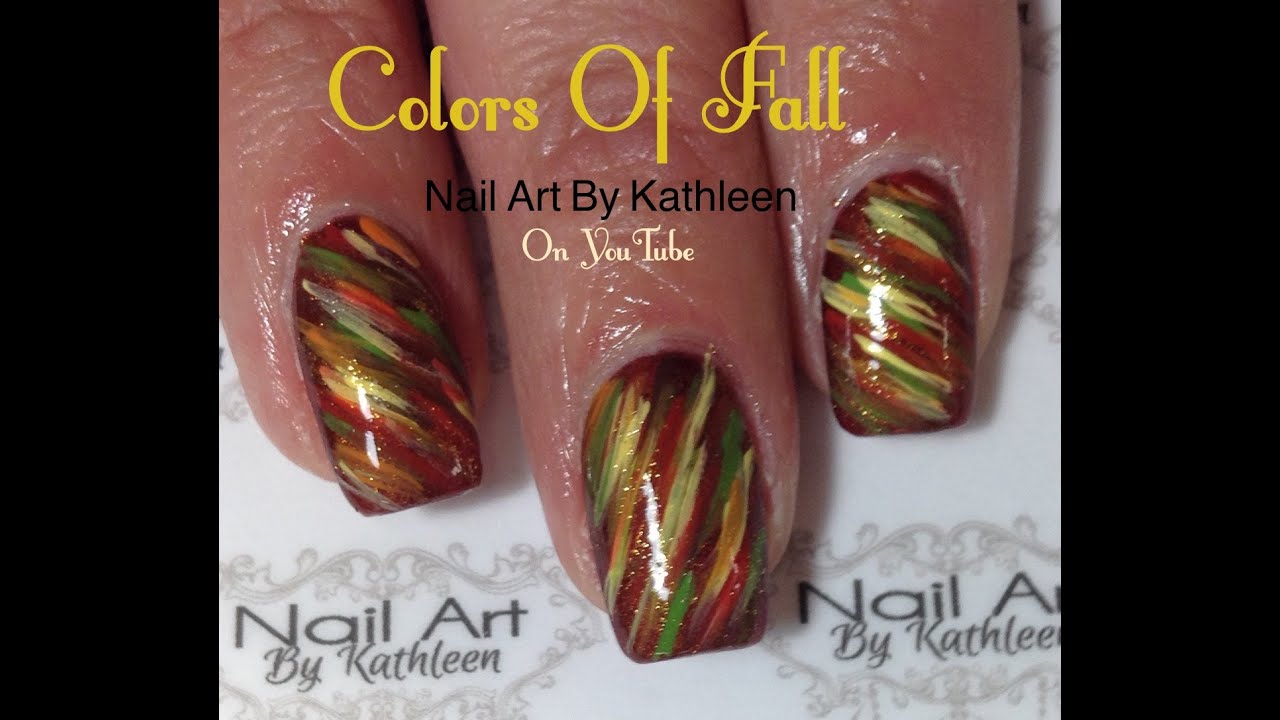 Colors Of Fall, Easy DIY Abstract Nail Art
