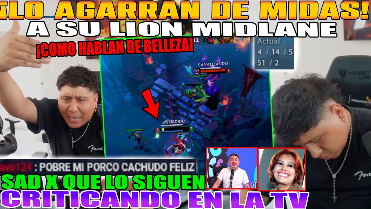 AGARRAN DE MIDAS A SU LION MID!! MACARIUS SAD Y HARTO DE QUE LO SIGUEN CRITICANDO EN LA TV DOTA 2