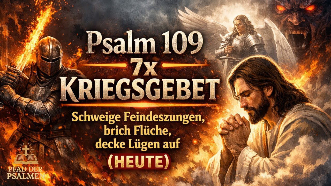 🔥 Psalm 109 — 7x Kriegsgebet: Schweige Feindeszungen, brich Flüche, decke Lügen auf (HEUTE)