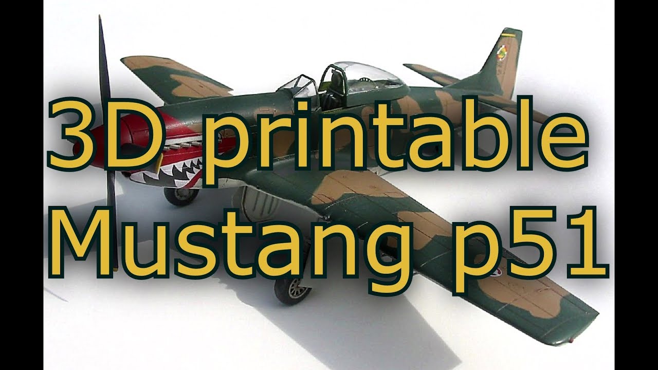 PART 1/12,  Free 3D Printed plane model, Mustang p51 design in Fusion 360