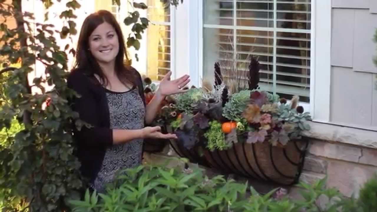 Fall Window Basket Planter Ideas