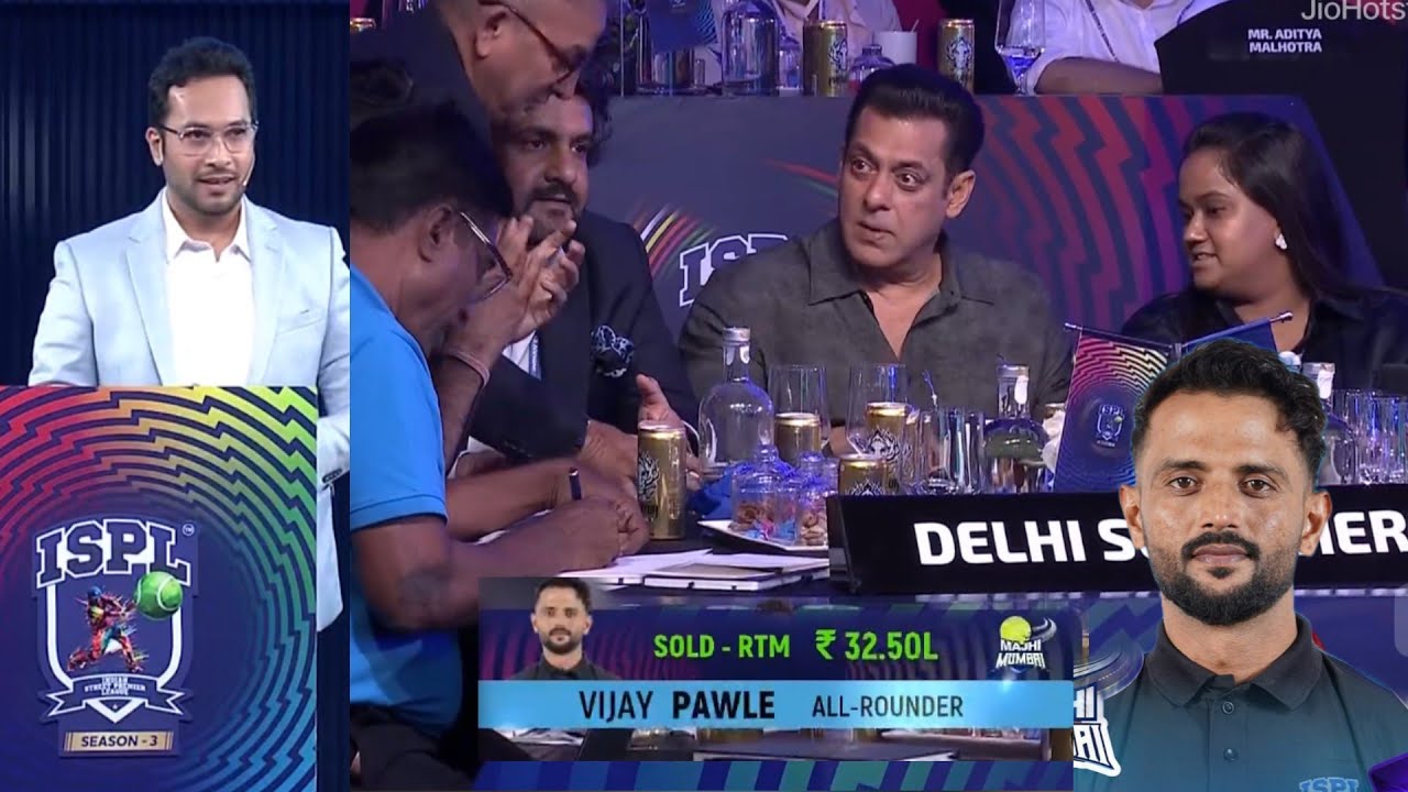 VIJAY PAWLE ISPL SEASON-3 AUCTION 
