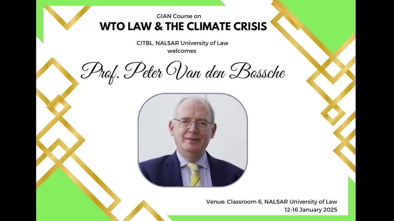 L 04 Overview of the rules of the WTO agreements applicable to trade related climate measure