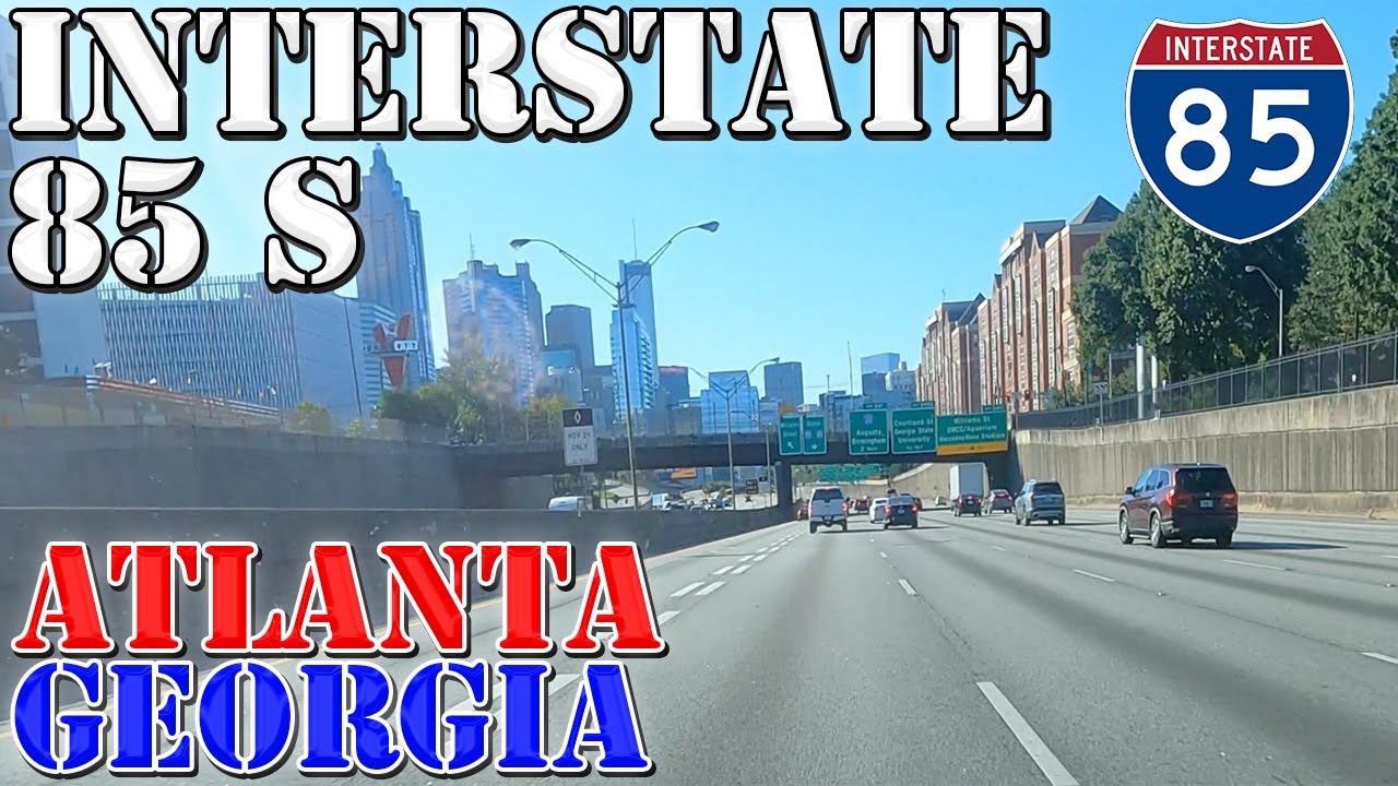 I-85 South - Atlanta - Georgia - 4K Highway Drive
