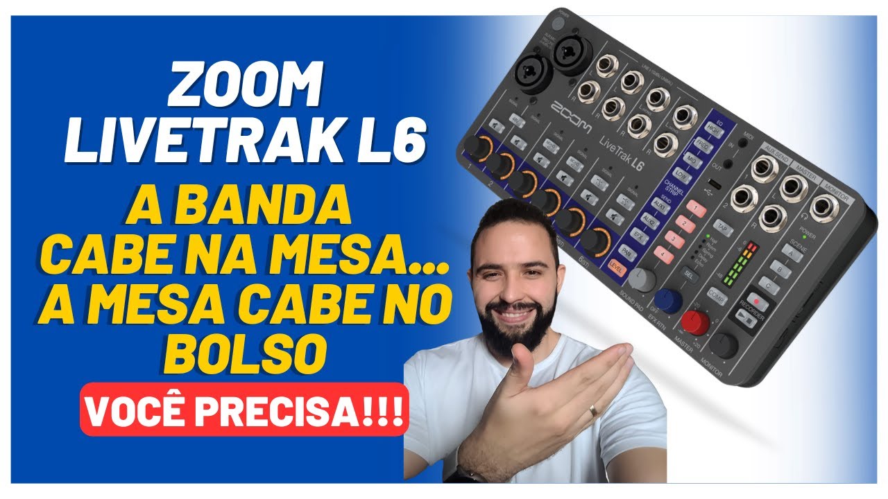 ZOOM Livetrak L6 - Pequena por fora, GIGANTE por dentro! Que mesinha incrível!