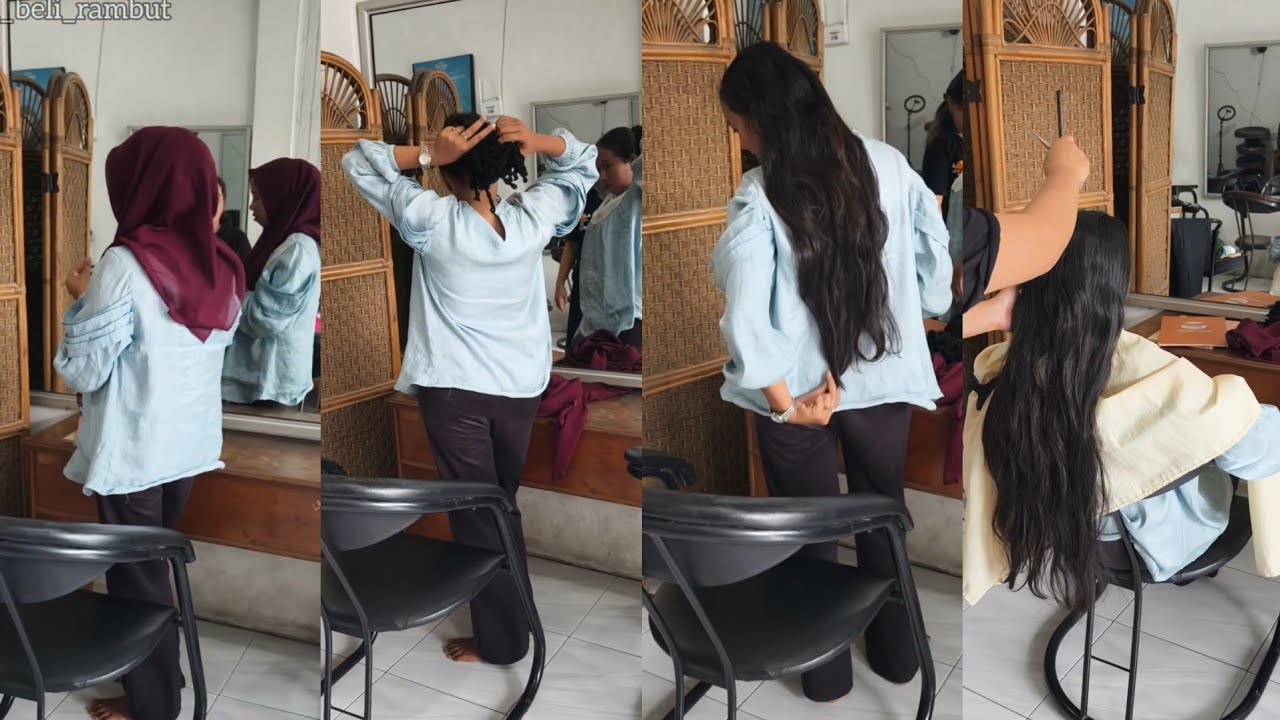 RAMBUT PANJANG DIBALIK JILBAB , AKAN DIPOTONG SEPENDEK APA YA?