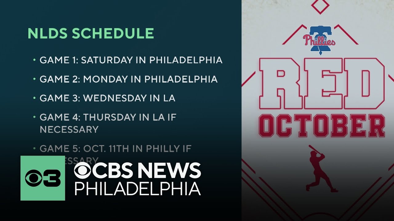 Here's the NLDS matchup schedule for Phillies vs Dodgers
