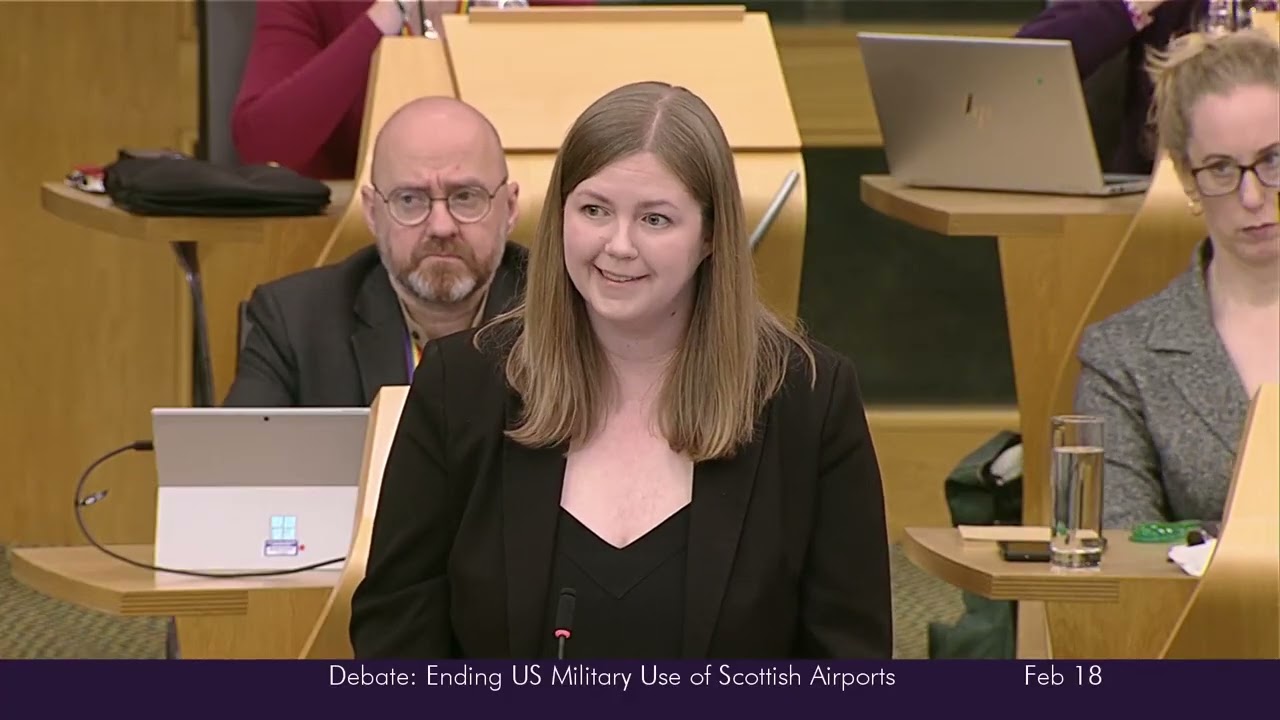Scottish Green Party Debate: Ending US Military Use of Scottish Airports - 18 February 2026