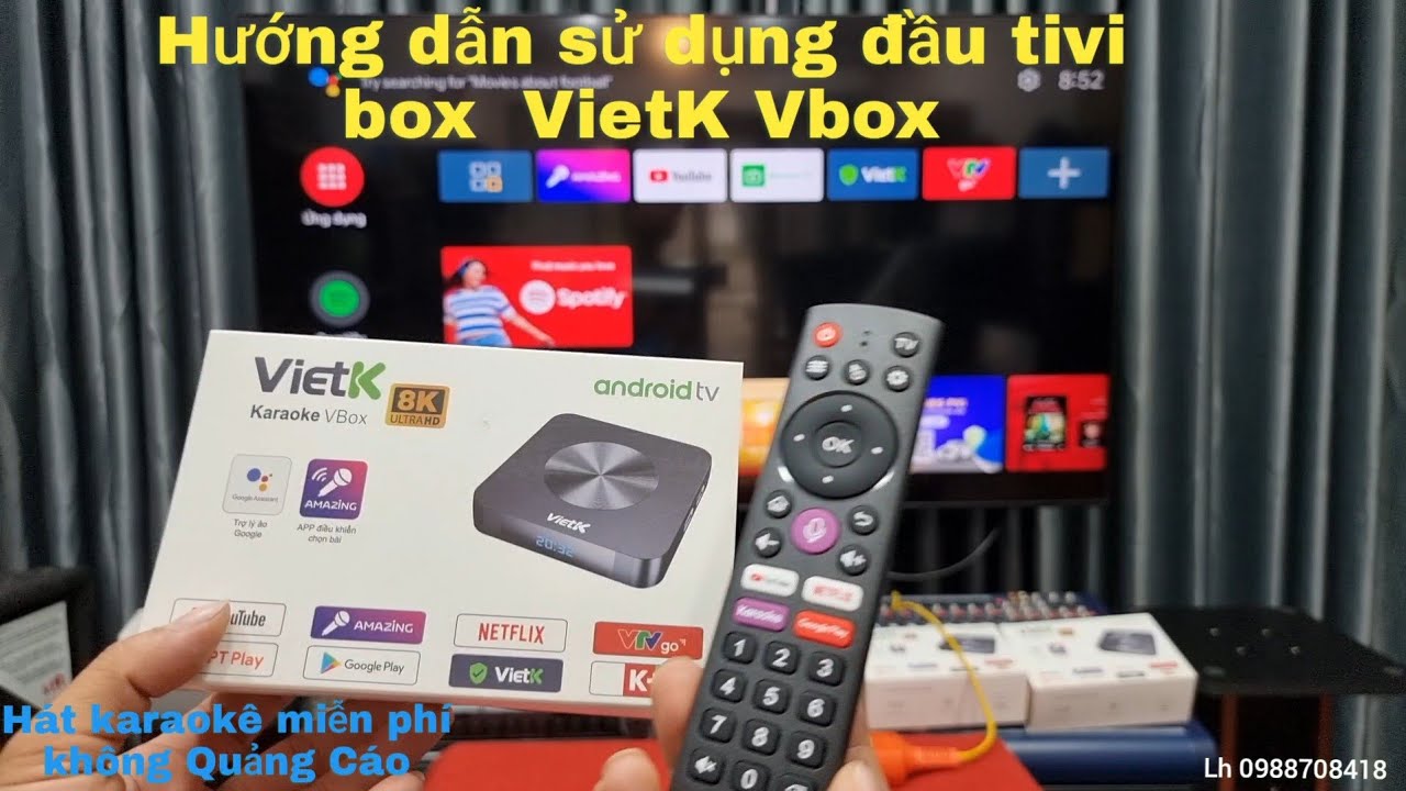 Hướng dẫn kết nối và sử dụng tính năng cơ bản tivi box của VietK rất đơn giản.lh 0988708418