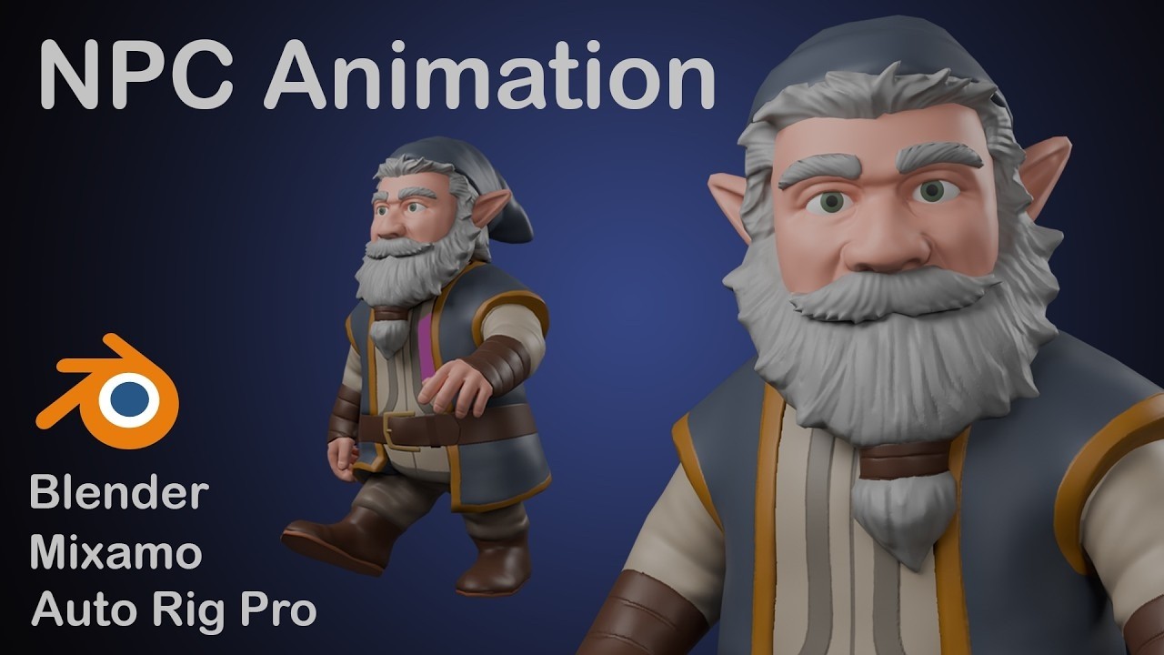 NPC Animation: Blender, Mixamo, Auto Rig Pro