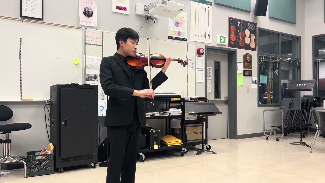 KhaiAn— Art gala at his school playing violin getting ready for competition - Feb 2026