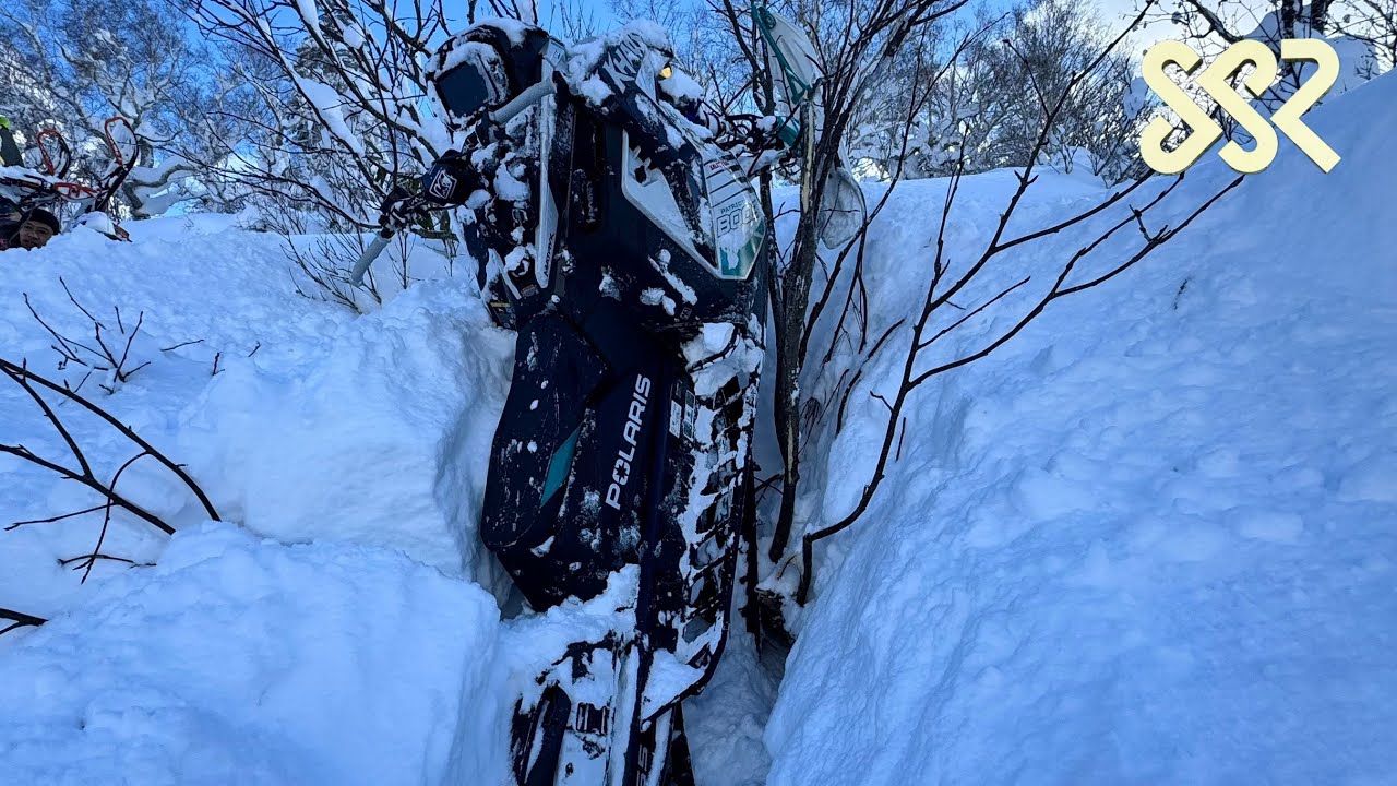 木登りした日　スノーモービル 北海道