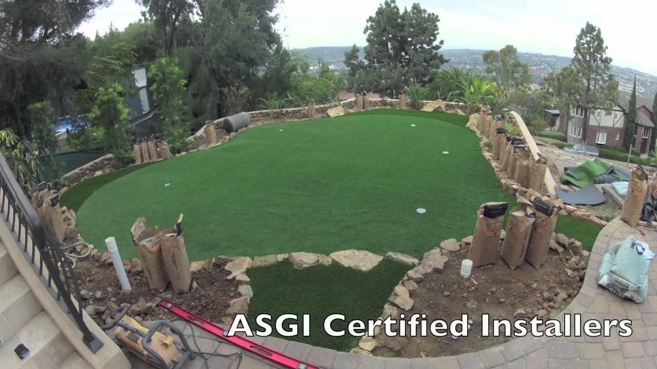 Synthetic Putting Green Time Lapse Installation Video by SoCal Greens
