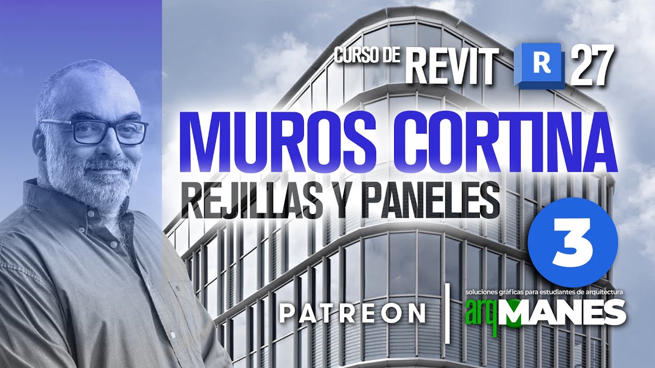🏙️ MURO CORTINA - REVIT | REJILLAS Y PANELES
