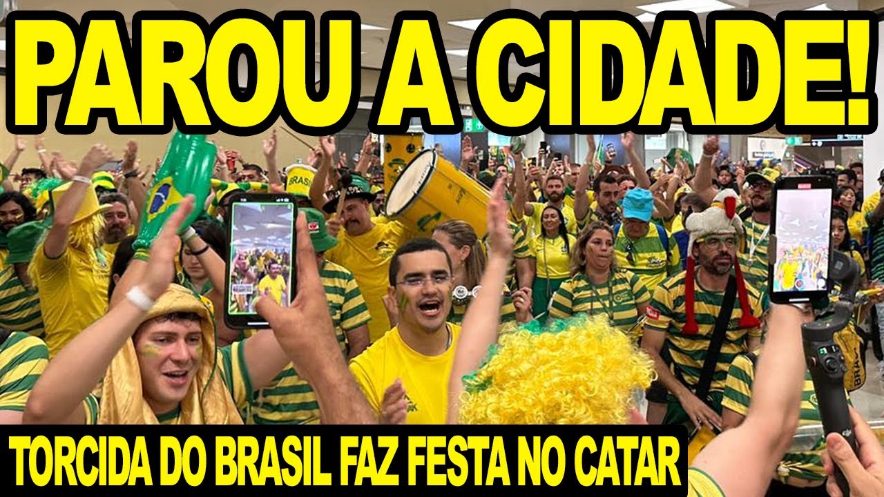 PAROU A CIDADE! TORCIDA DO BRASIL FAZ FESTA NO CATAR EM DIA QUE BRASIL VENCEU DA COREIA NA COPA