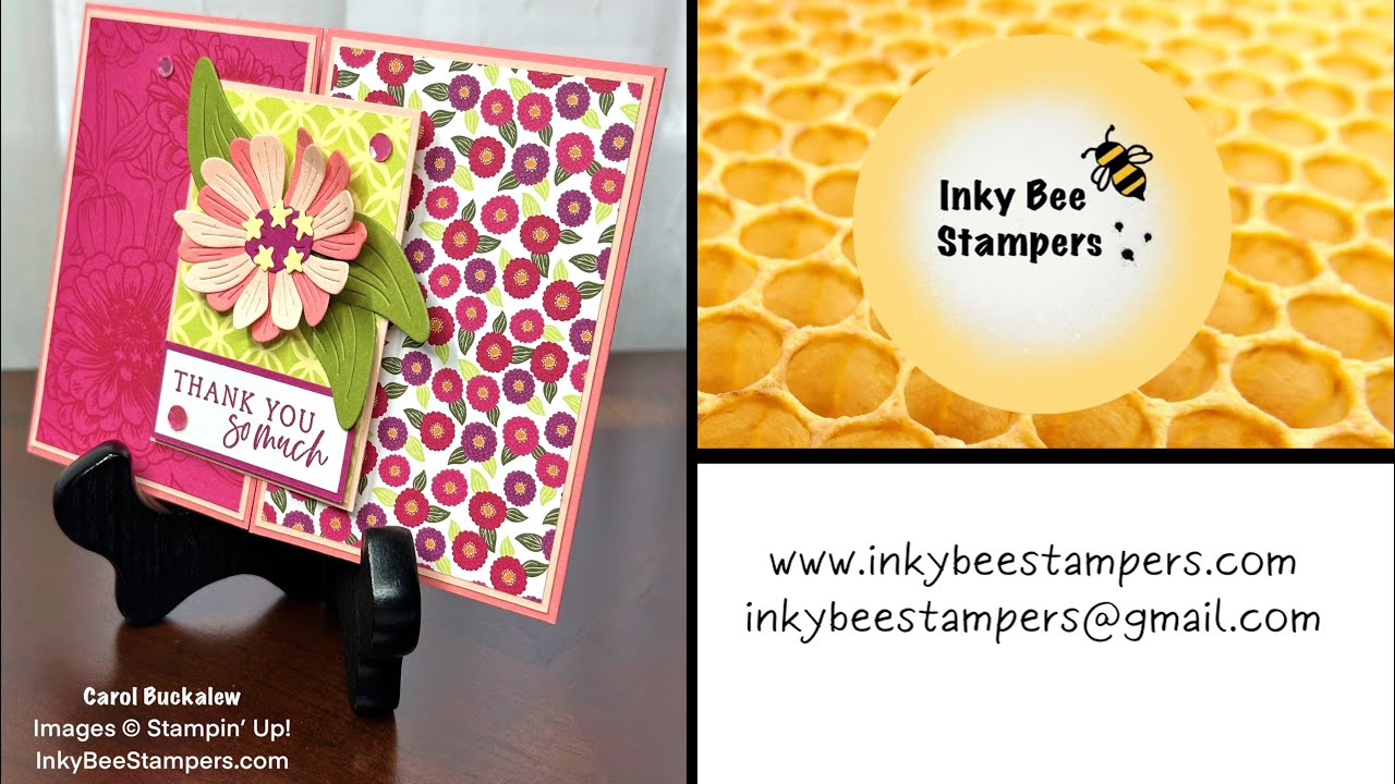 Stampin' Up! Simply Zinnias Gatefold Thank You Card