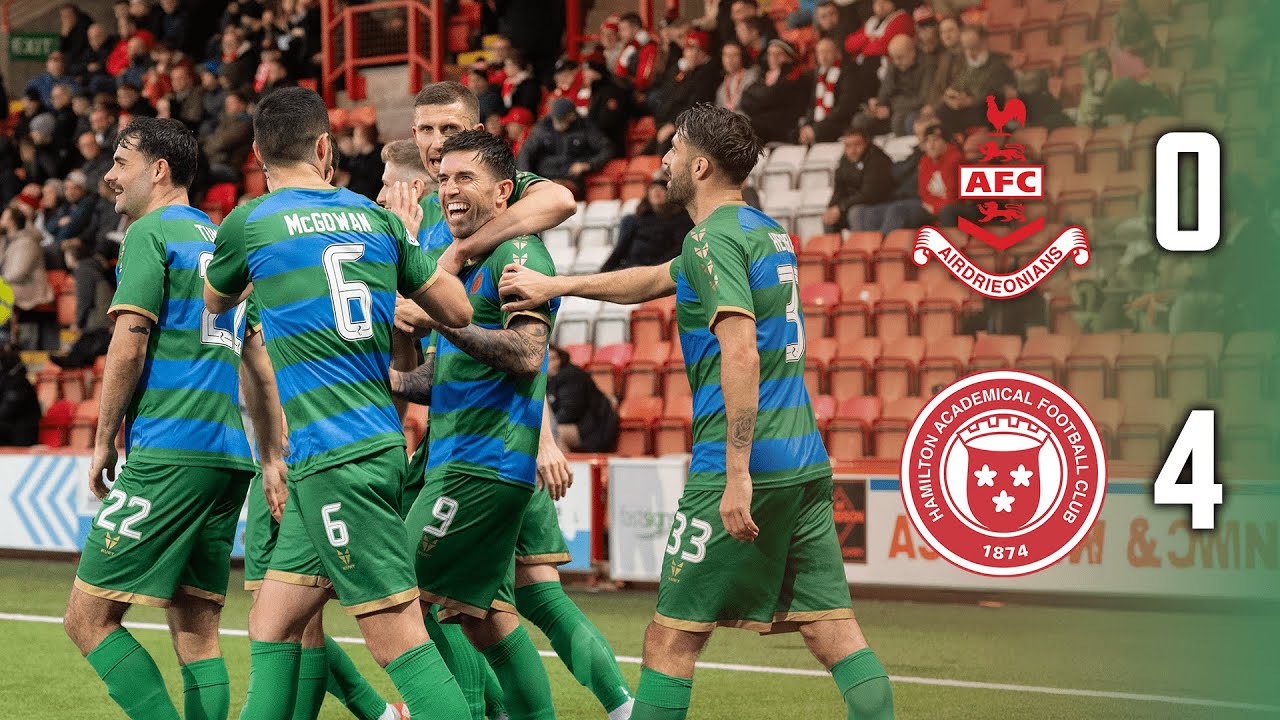 Airdrie FC 0-4 Hamilton Accies | Match Highlights