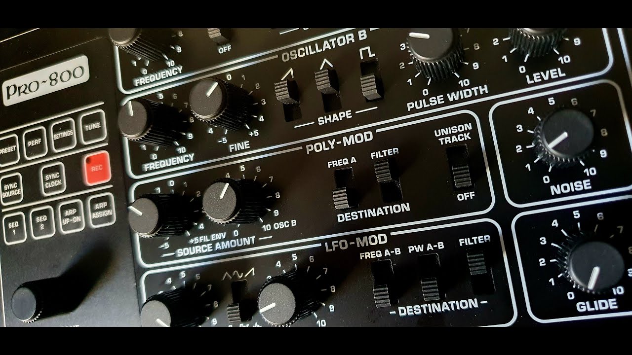 Behringer Pro-800 - Filter & Poly-Mod (DEMO no talking)