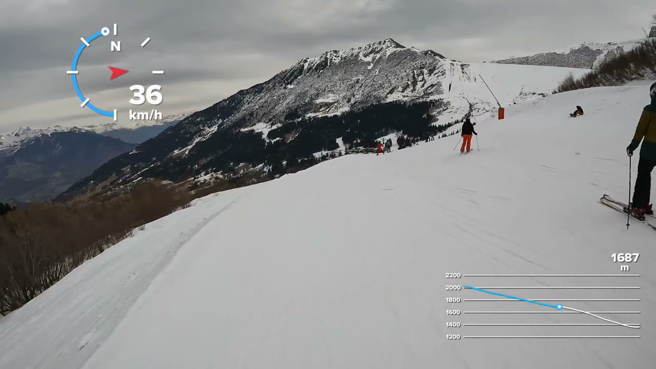 🇫🇷🏔️Valmorel - Skiing Snowpark des Pirates (🔵), Les traverses (🔵), Planchamp (🔴)