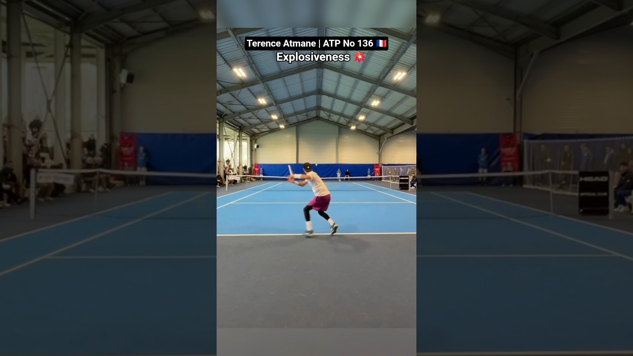 Terence Atmane explosiveness 💥 The ATP No 136 🇫🇷 reach for the first time the 4th of a Masters 1000