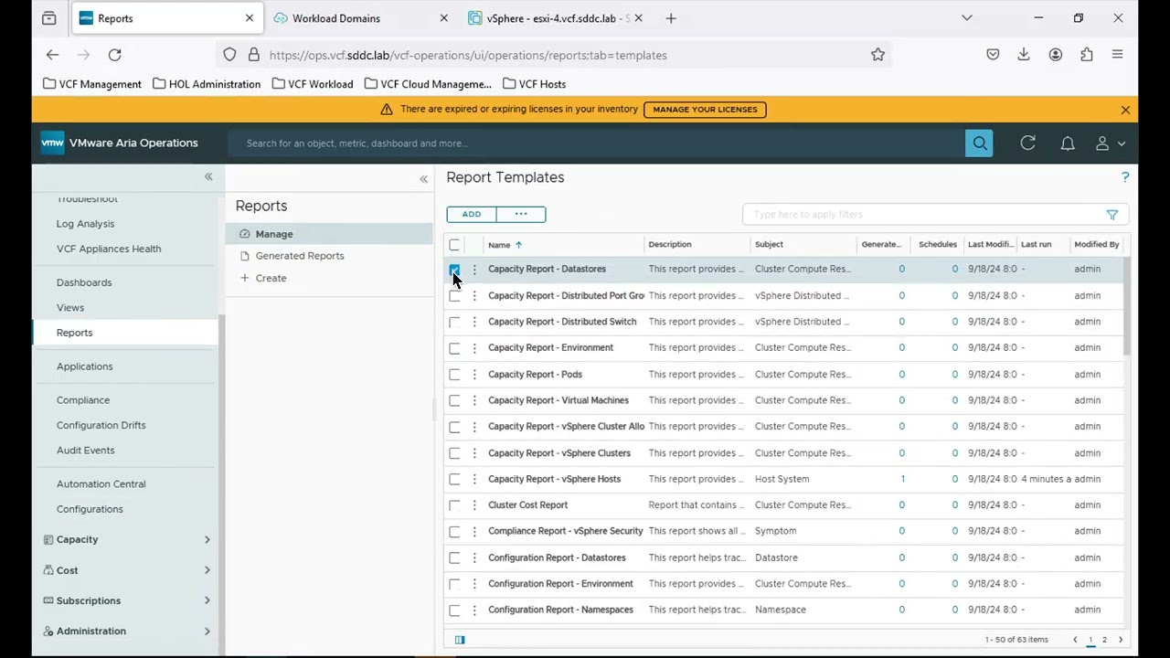 Aria Operations - Creating Custom Group - Generate Report from tagged hosts