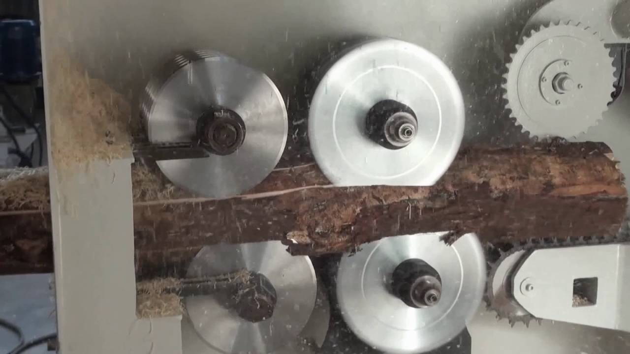 Arterki Log Multi rip saw log sawmill, multi blade rip saw machine MJ-LMR-240A testing in factory