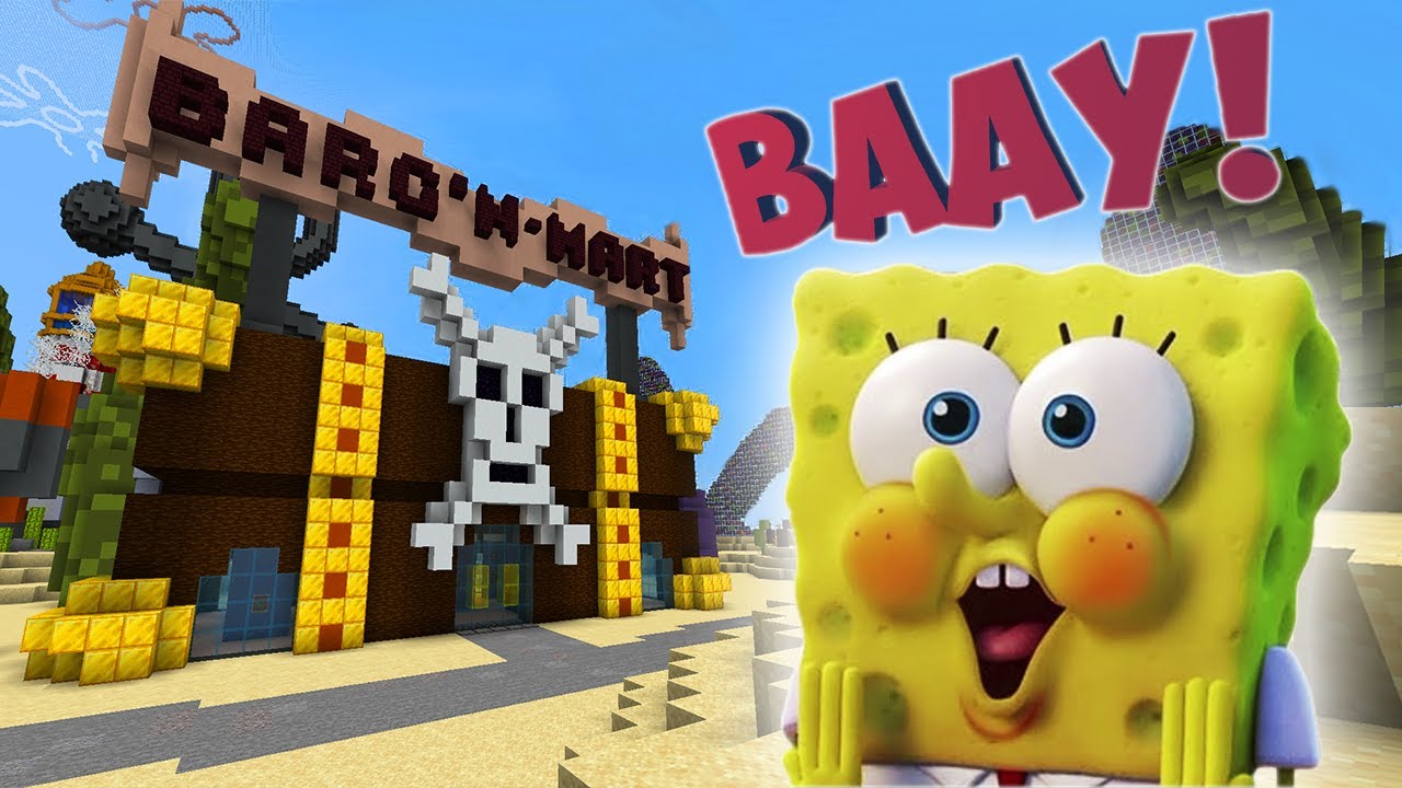 Губка боб - Обзор карты Bikini Bottom в Minecraft