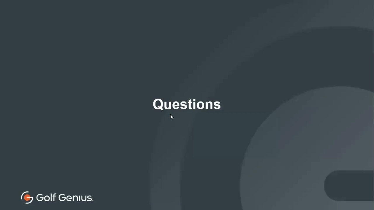 Golf Genius 101 training webinar