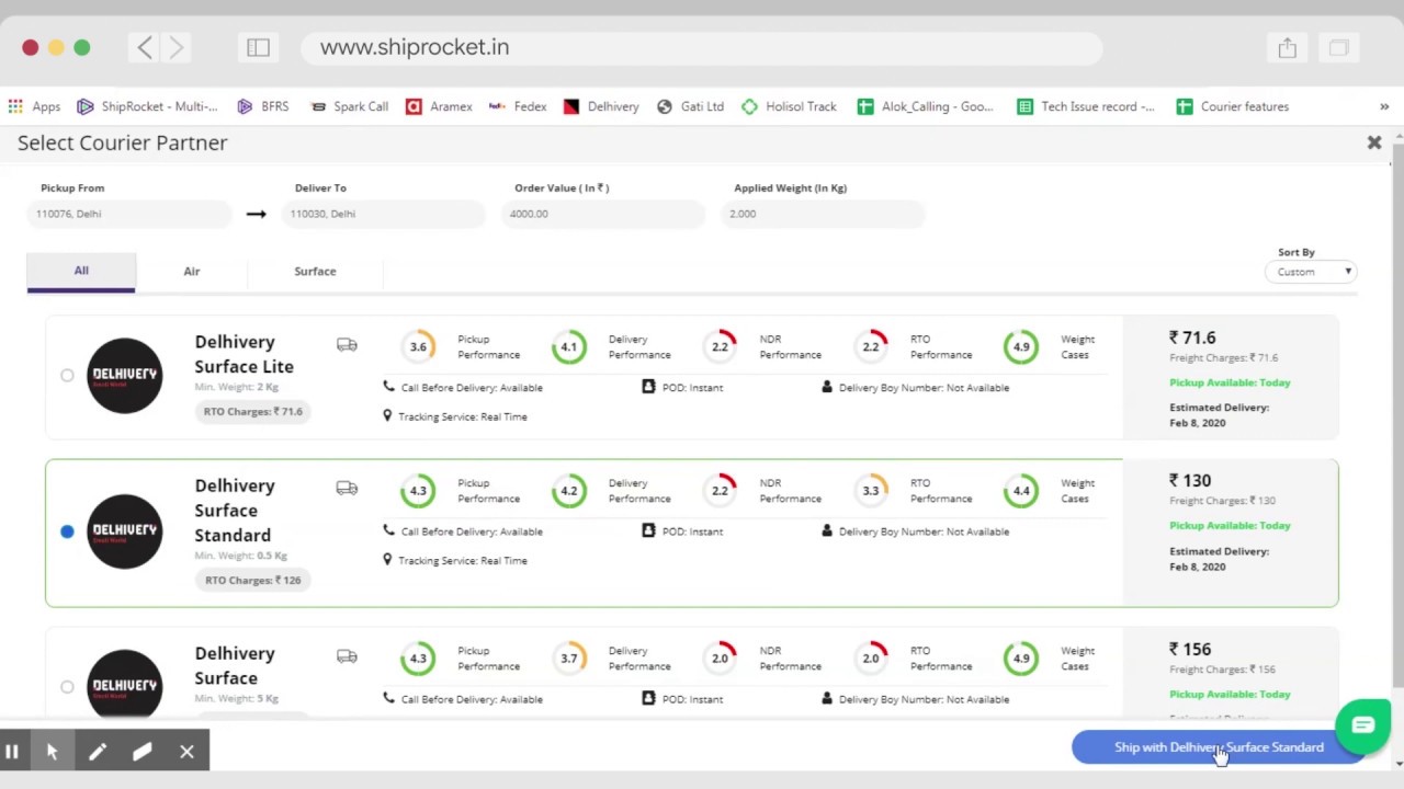 Multi Packet Shipments with Shiprocket
