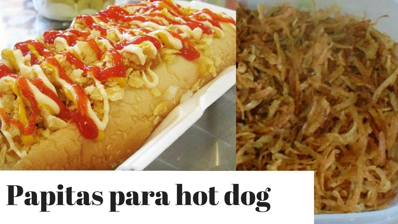 Papas fritas para perros caliente  papas paja crujientes