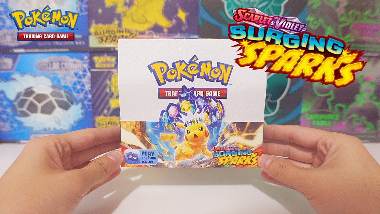Pok&eacute;mon Surging Sparks Booster Box Opening [no talking]