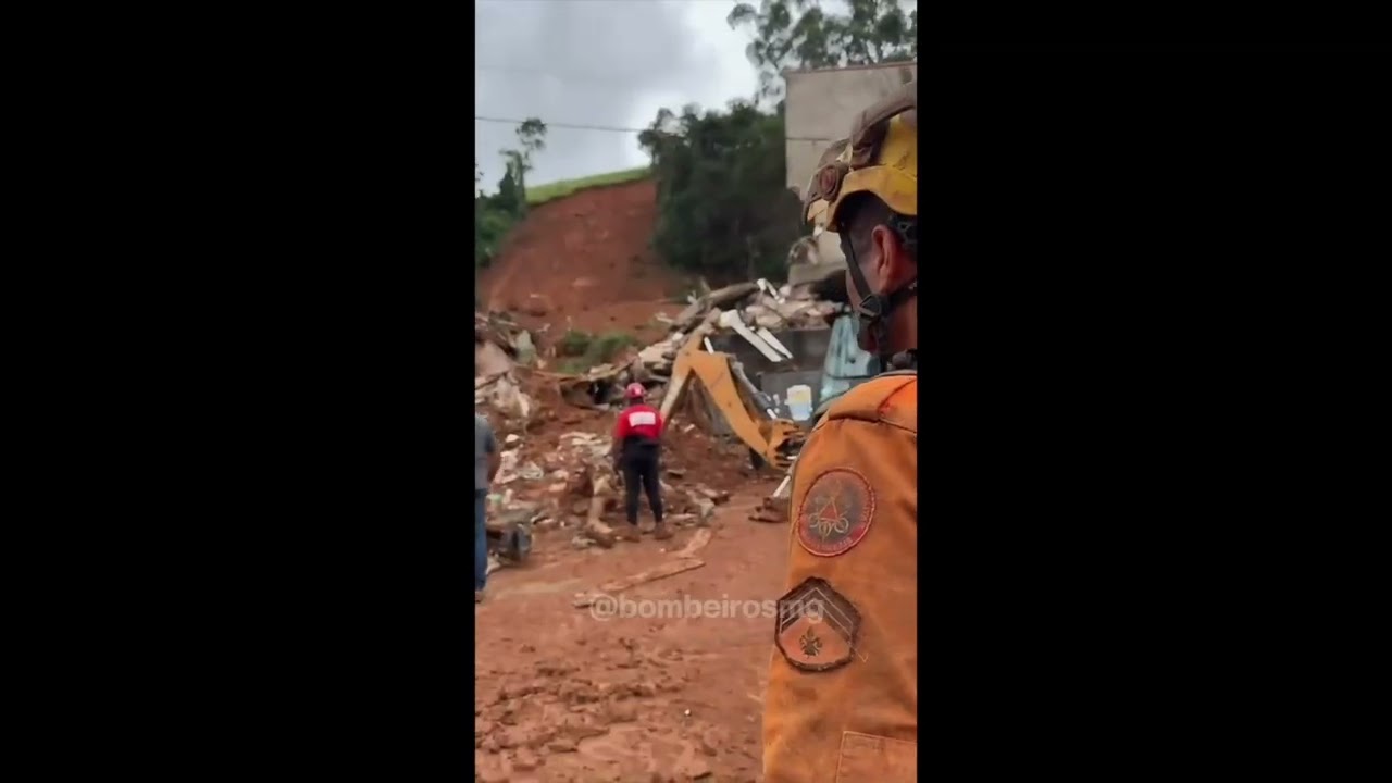 Firefighters Search for Flood Victims in Brazil's Minas Gerais