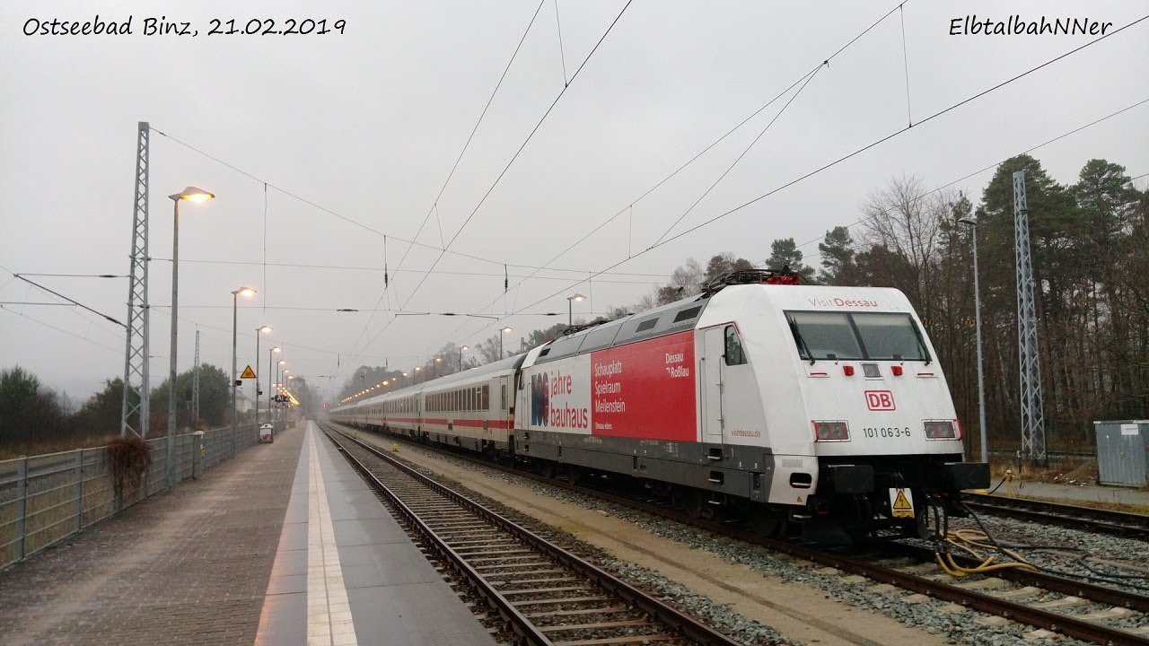 Ostseebad Binz mit 101 063 (Bauhaus), ICE-T, Stadler FLIRT, Dampfloks der Rügenschen Bäderbahn