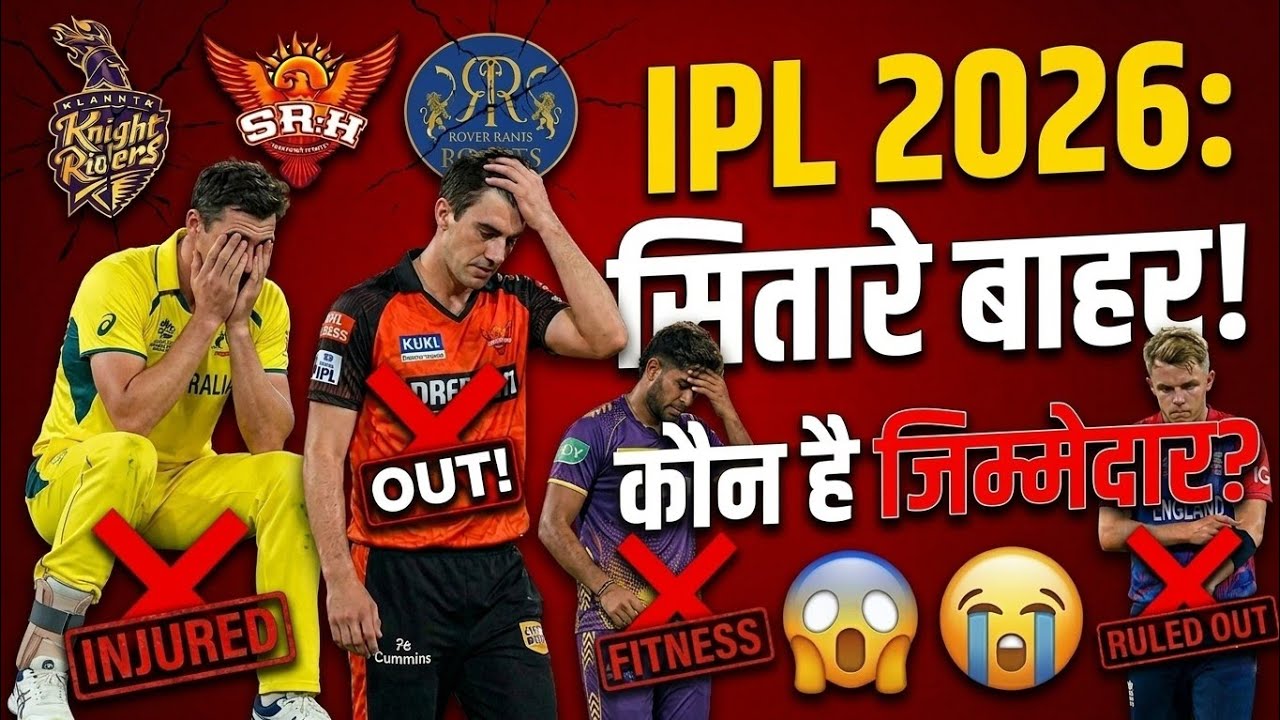 ये कैसा IPL 2026? करोड़ों की बर्बादी! एक के बाद एक स्टार खिलाड़ी बाहर | IPL 2026 | IPL injury list