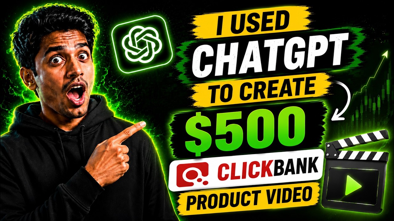 I Used ChatGPT to Create ClickBank Product Video Earned $500 😱