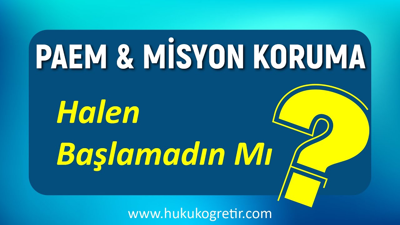 PAEM ve Misyon Koruma Sınavları - Sen Hala Başlamadın Mı ? #paem #misyon