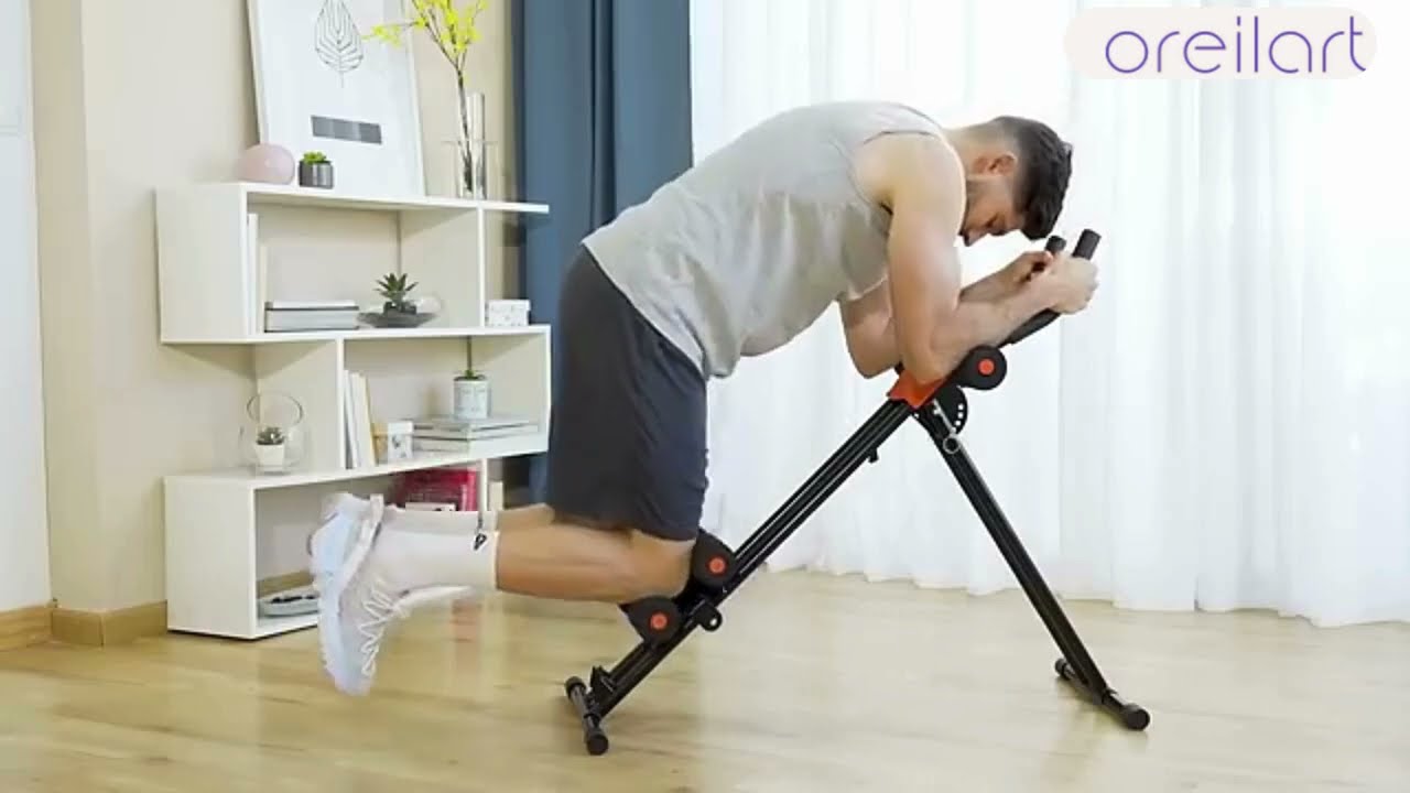 Machine Pliable pour Abdominaux avec Guide d'Exercices et Écran LCD