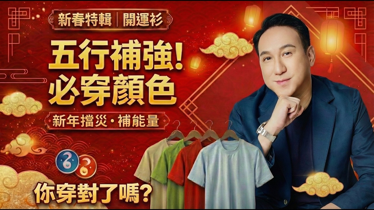 新春特輯｜穿衣顏色真的影響運勢？從八字五行理論解析開運原理，振鴻師傅教你用顏色調整氣場，判斷今年運勢走向