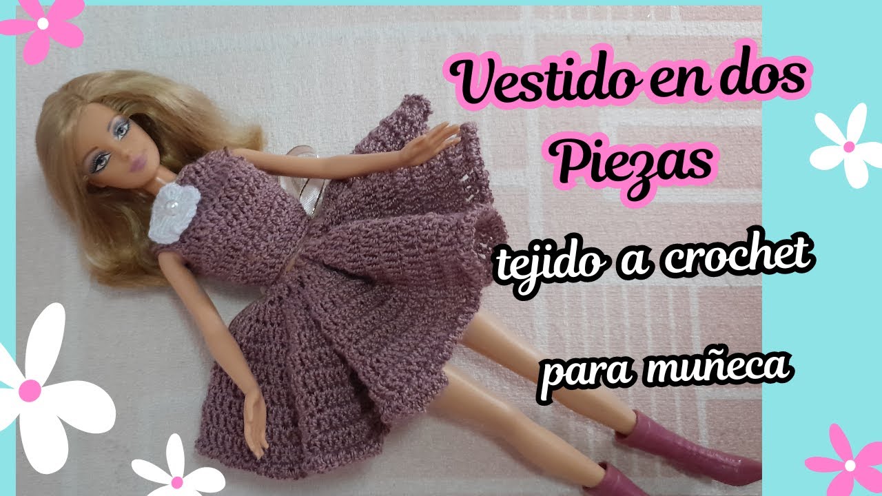 Blusa y Falda Corta tejidos a Crochet en color rosa vieja oscuro