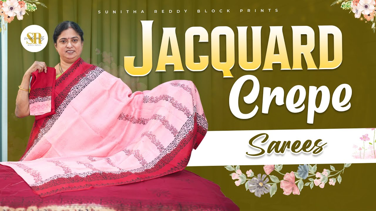Elegant Jacquard Crape Sarees | Latest Designer Party Wear & Casual Collection | Jejis Vlogs
