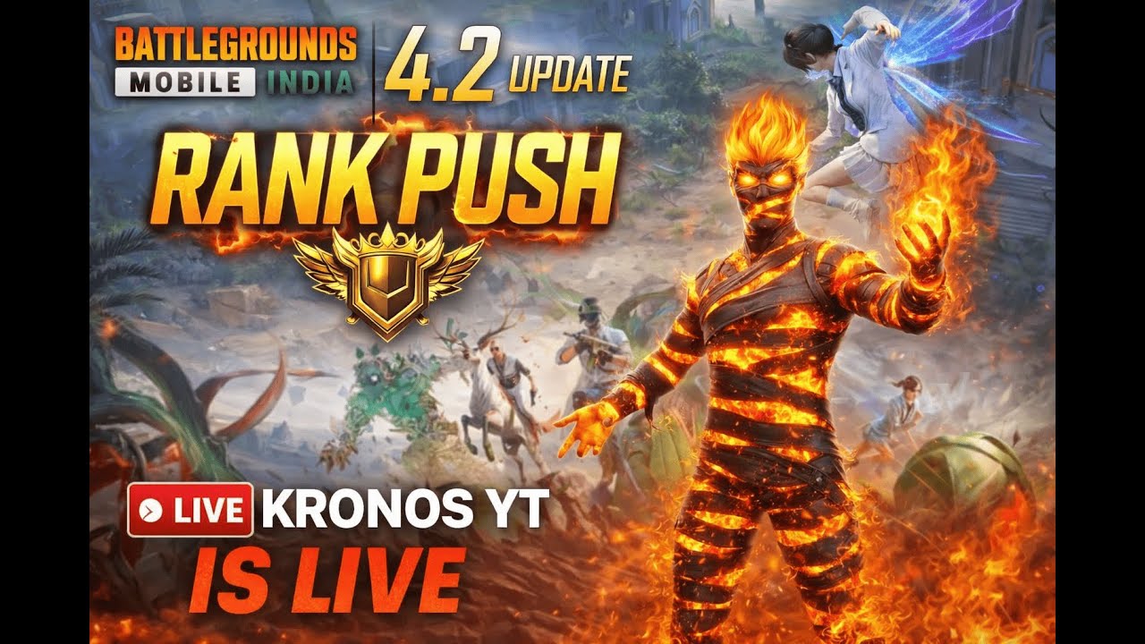 CONQUEROR PUSH TODAY 💀 | BGMI LIVE | KRONOS YT IS LIVE