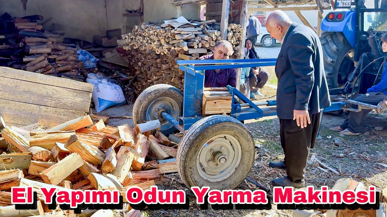 20 Bin Liraya  El Yapımı Hidrolikli Odun Yarma Makinesi Yaptı !!!