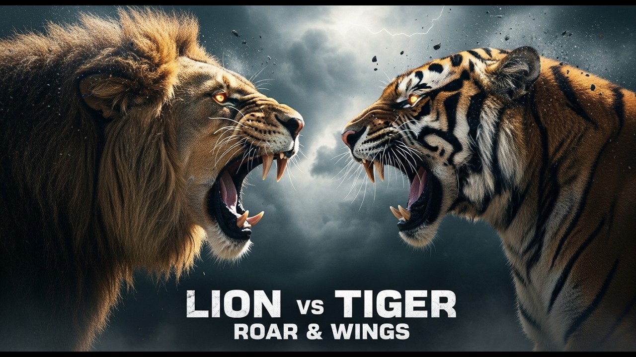 Lion vs Tiger – The Battle of Kings 🦁🐅 | Roar & Wings