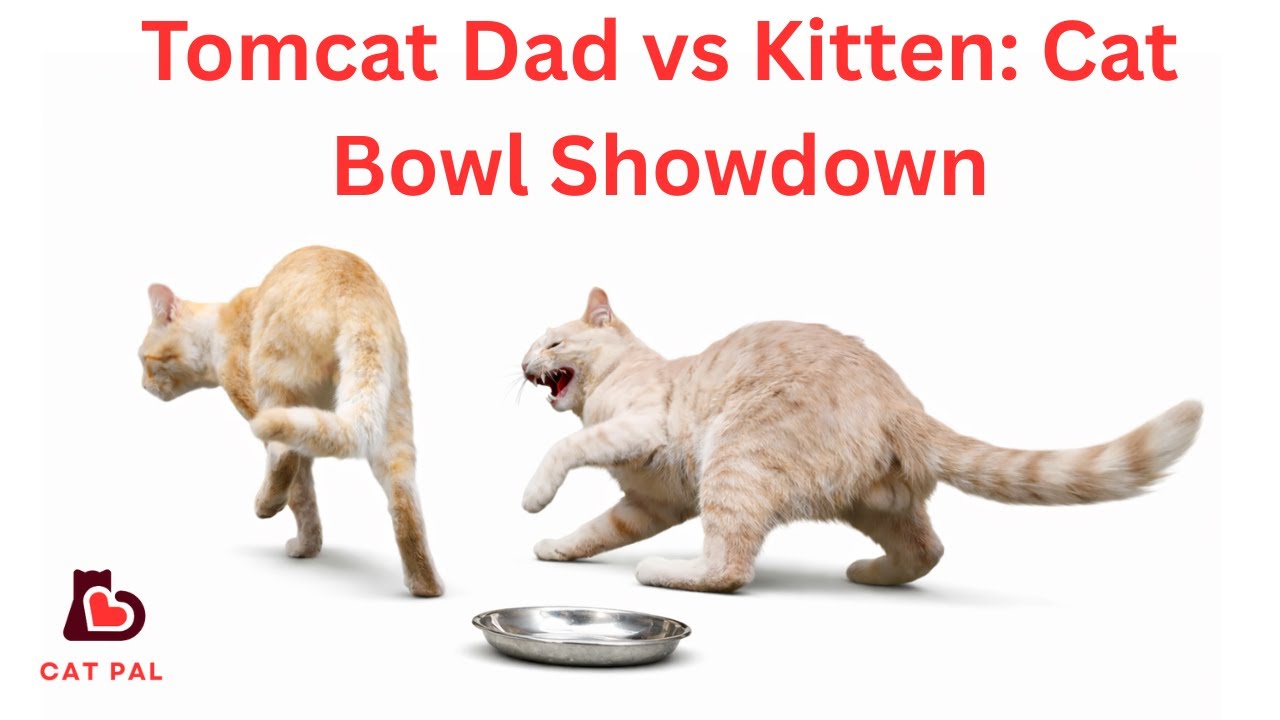 Kitten Wrestles Tomcat Dad! | Tomcats Fight Over Food💥
