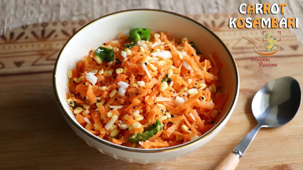Carrot Kosambari Recipe | Carrot Moong Dal Salad | Sri Ramanavami Recipes