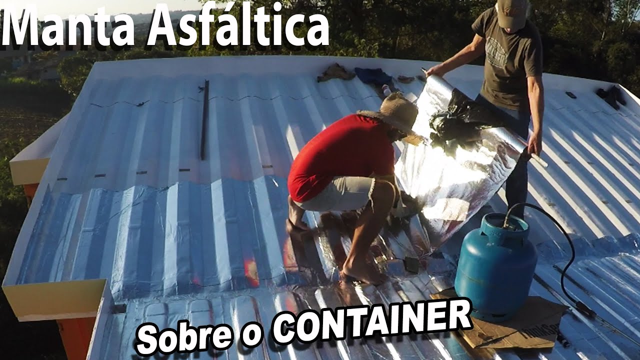 Manta Asfáltica no Teto do Container